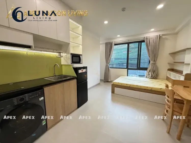 CĂN HỘ DỊCH VỤ FULL NỘI THẤT MÁY GIẶT RIÊNG CÓ CỬA SỔ