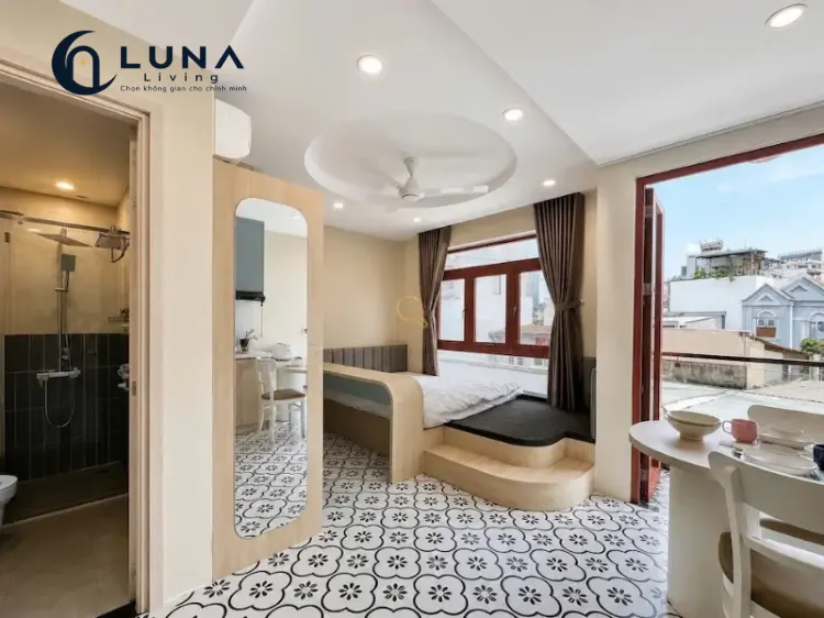 CĂN HỘ DỊCH VỤ FULL NỘI THẤT MÁY GIẶT RIÊNG CÓ BAN CÔNG